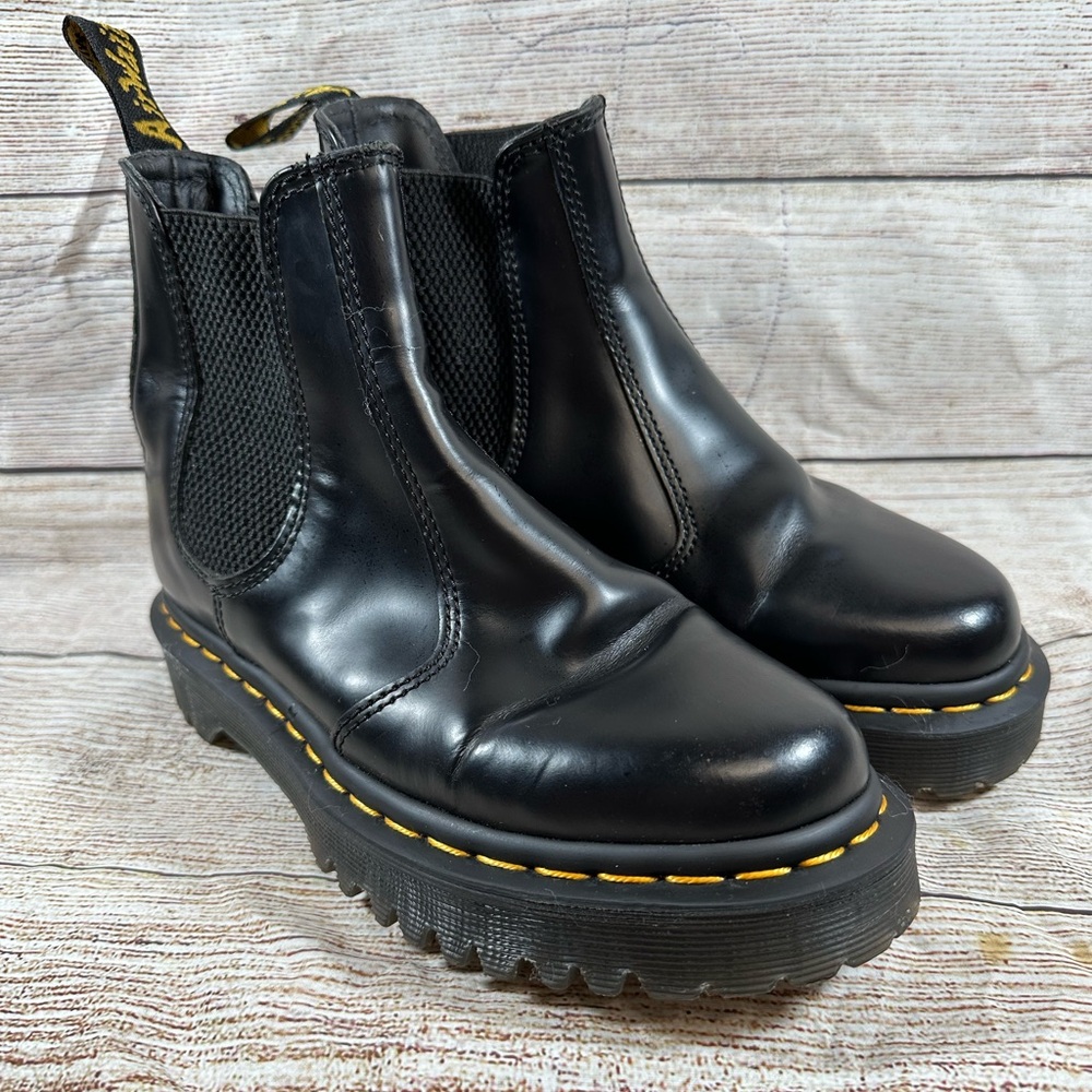 Dr. Martens Women’s Black 2976 Bex Smooth Leather Chelsea Boots Size: 5